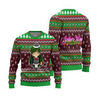 Sailor Pluto Ugly Christmas Sweater Sailor Moon Custom Anime Knitted Sweatshirt | Favorety UK