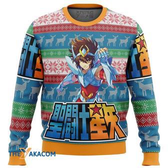 Saint Seiya Alt Gift For Fan Anime Christmas Ugly Sweater | Favorety CA