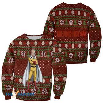 Saitama OPM Custom Gift For Fan Anime Christmas Ugly Sweater | Favorety AU