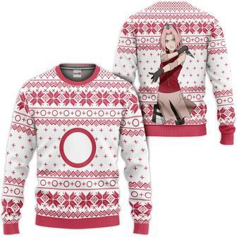 Sakura Haruno Ugly Christmas Sweater Custom For Anime Fans | Favorety