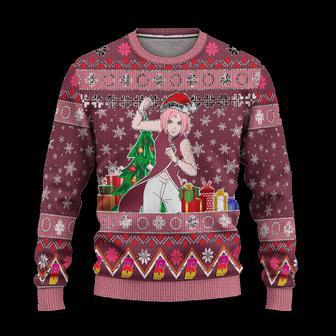 Sakura Uchiha Anime Ugly Christmas Sweater Custom Boruto Xmas Gift | Favorety CA