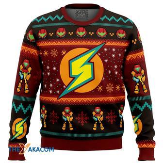 Samus Metroid Gift For Fan Anime Christmas Ugly Sweater | Favorety CA