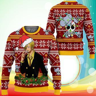 Sanji Ugly Christmas Sweater One Piece Anime Xmas Gifts | Favorety