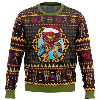 Santa Samus Aran Metroid Ugly Christmas Sweater | Favorety UK