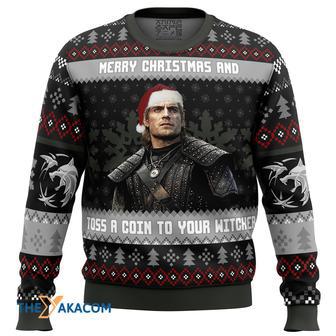 Santa Witcher The Witcher Gift For Fan Anime Christmas Ugly Sweater | Favorety UK