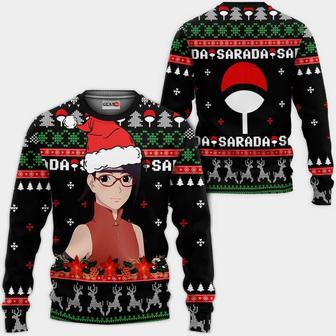 Sarada Uchiha Ugly Christmas Sweater Custom BRT Anime Xmas Gifts | Favorety DE