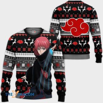 Sasori Black Custom With Pattern Gift For Fan Anime Christmas Ugly Sweater | Favorety UK