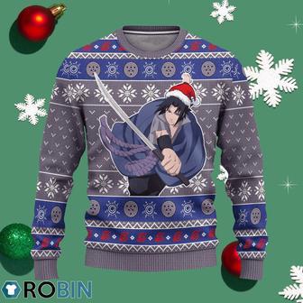 Sasuke Rinnegan Ugly Christmas Sweater Naruto Anime Xmas Gift | Favorety UK