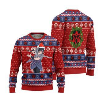 Sasuke Ugly Christmas Sweater Naruto Sharingan x Rinnegan Ugly Christmas Sweater | Favorety AU