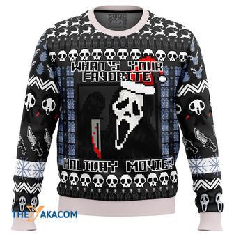 Scream Holiday Gift For Fan Anime Christmas Ugly Sweater | Favorety CA