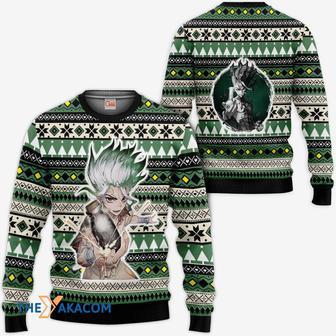 Senku Ishigami Anime Dr Stone Custom Gift For Fan Anime Christmas Ugly Sweater | Favorety