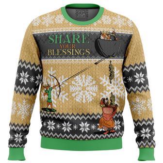 Share Your Blessings Robin Hood Disney Ugly Christmas Sweater | Favorety DE