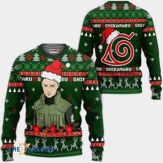 Shikamaru Naruto Anime Green Custom Gift For Fan Anime Christmas Ugly Sweater | Favorety DE