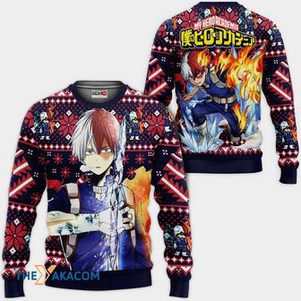 Shoto Todoroki Anime My Hero Academia Custom Gift For Fan Anime Christmas Ugly Sweater | Favorety AU