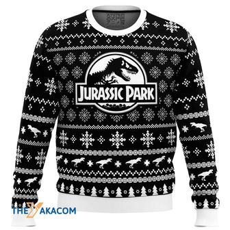 Skeleton Christmas Jurassic Park Gift For Fan Anime Christmas Ugly Sweater | Favorety CA