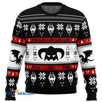 Skyrim Fusrodah Gift For Fan Anime Christmas Ugly Sweater | Favorety UK