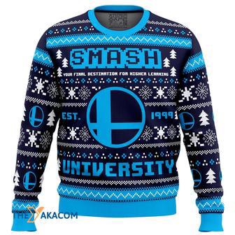 Smash University Super Smash Bros Gift For Fan Anime Christmas Ugly Sweater | Favorety DE