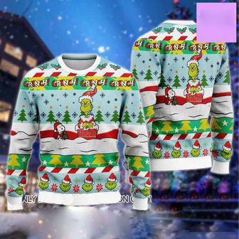 Snoopy And Grinch Christmas Ugly Wool Sweater Christmas Gift For Kid Adult | Favorety AU