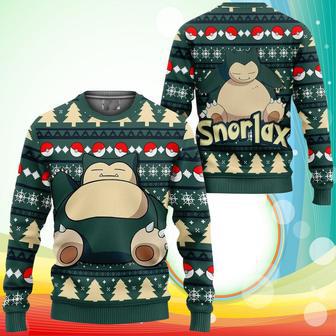 Snorlax Ugly Christmas Sweater Anime Pokemon Xmas Gifts | Favorety CA