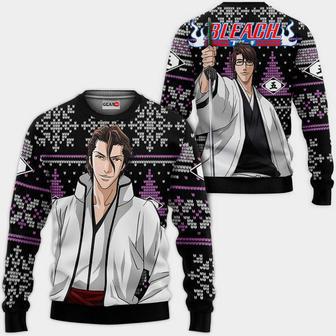 Sosuke Aizen Ugly Christmas Sweater Custom Anime BL Xmas Gifts | Favorety UK