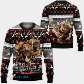 Squad Anime Attack On Titan Custom Gift For Fan Anime Christmas Ugly Sweater | Favorety UK