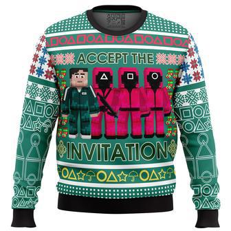 Squid Game Invitation Ugly Christmas Sweater | Favorety