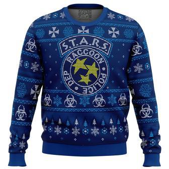 STARS Racoon City Police Resident Evil Ugly Christmas Sweater | Favorety CA