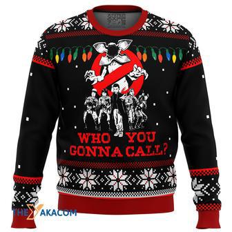 Stranger Things Who You Gonna Call Gift For Fan Anime Christmas Ugly Sweater | Favorety DE