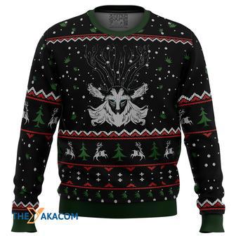 Studio Ghibli Forest Spirit Princess Mononoke Miyazaki Gift For Fan Anime Christmas Ugly Sweater | Favorety AU