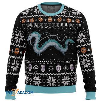 Studio Ghibli Haku Spirited Away Miyazaki Gift For Fan Anime Christmas Ugly Sweater | Favorety CA