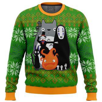 Studio Ghibli Miyazaki Squad Ugly Christmas Sweater | Favorety UK