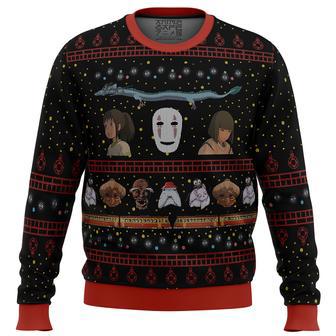 Studio Ghibli No Face Spirited Away Ugly Christmas Sweater | Favorety DE