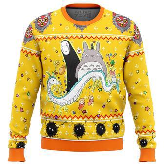 Studio Ghibli Yellow Ugly Christmas Sweater | Favorety DE