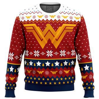 Super Heroes Wonder Woman Christmas Ugly Christmas Sweater | Favorety