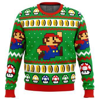 Super Mario Jump Ugly Christmas Sweater | Favorety