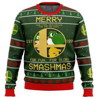 Super Smash Bros Merry Smashmas Ugly Christmas Sweater | Favorety CA