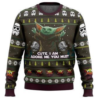 SW Christmas Sweater Cute I Am Adore Me You Must Grogu Ugly Sweater Awesome SW Ugly Sweater | Favorety AU