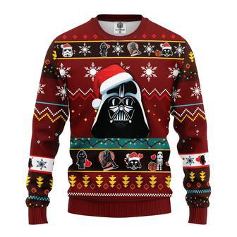 SW Christmas Sweater Darth Vader Pattern Red Ugly Sweater Amazing High Quality SW Ugly Sweater | Favorety DE