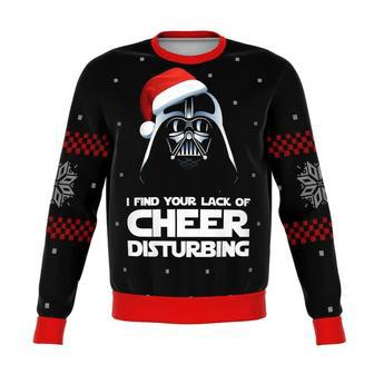 SW Christmas Sweater I Find You Lack Of Cheer Disturbing Black Ugly Sweater Funny SW Ugly Sweater | Favorety AU