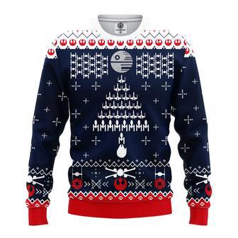 SW Christmas Sweater SW Fight Ship Blue White Ugly Sweater Awesome SW Ugly Sweater | Favorety DE