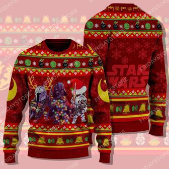 SW Sweater D.Vader Trooper Mandalorian Christmas Pattern Ugly Sweater Cute SW Ugly Sweater | Favorety AU