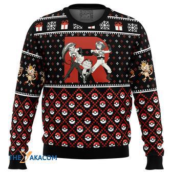 Team Rocket Gift For Fan Anime Christmas Ugly Sweater | Favorety CA