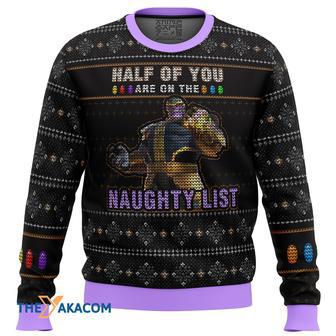 Thanos Naughty List Gift For Fan Anime Christmas Ugly Sweater | Favorety AU