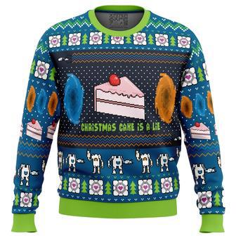 The Christmas Cake Is A Lie Portal Ugly Christmas Sweater | Favorety AU