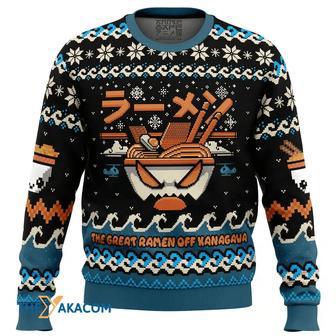 The Great Ramen Off Kanagawa Ramen Custom Gift For Fan Anime Christmas Ugly Sweater | Favorety AU