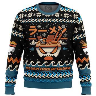 The Great Ramen Off Kanagawa Ramen Ugly Christmas Sweater | Favorety