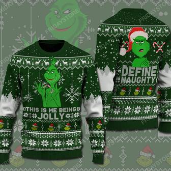 The Grinch Ugly Sweater The Grinch This Is Me Being Jolly Christmas Sweater | Favorety