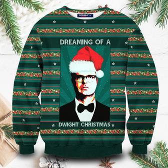 The Office Christmas Sweater Dreaming Of A Dwight Christmas Green Ugly Sweater | Favorety CA