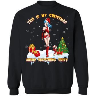 This Is My Christmas Anime Watching Shirt Bulma Of Dragon Ball Sweatshirt All Day Tee | Favorety