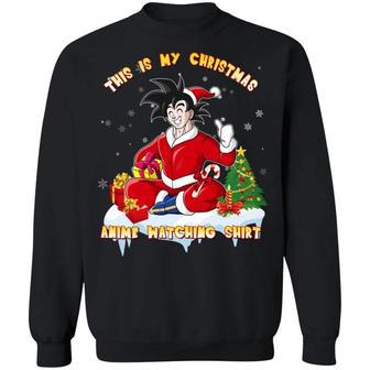 This Is My Christmas Anime Watching Shirt Goku Of Dragon Ball Sweatshirt All Day Tee | Favorety